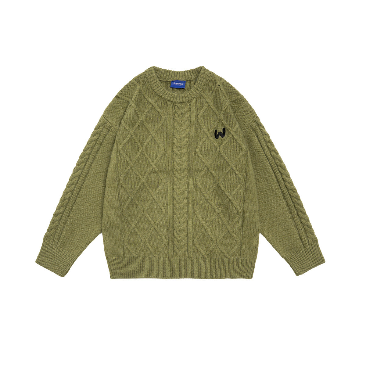 UNIKCOSA Velora Diamond Letter Embroidered Loose Sweater 💫