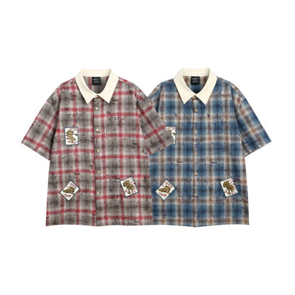 UNIKCOSA Velora Patchwork Embroidered Loose Shirt 💫