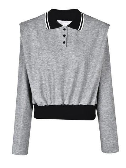 UNIKCOSA UrbanSoul Gray Striped Color-Block T-Shirt 💫