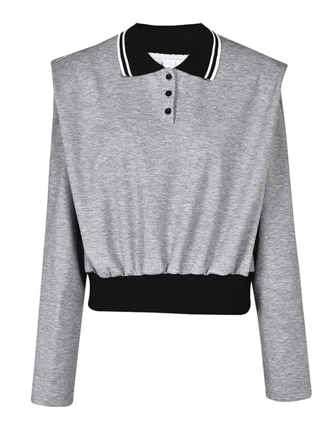 UNIKCOSA UrbanSoul Gray Striped Color-Block T-Shirt 💫