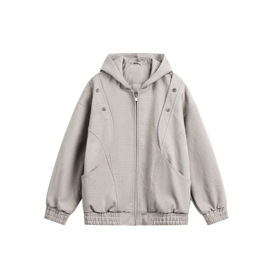 UNIKCOSA UrbanSoul Washed Patchwork Unisex Hooded Jacket 🔥