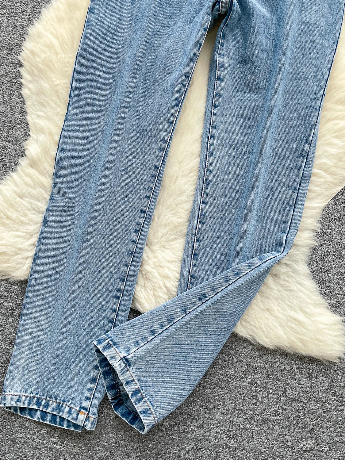 Autumn Embroidery Casual Long Jeans Women Print Embroidered High Waist Denim Pants Girls Outdoor Pants Wholesale
