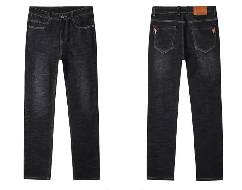 UNIKCOSA NoirFit Men's Straight Cotton Pants Zipper 🖤