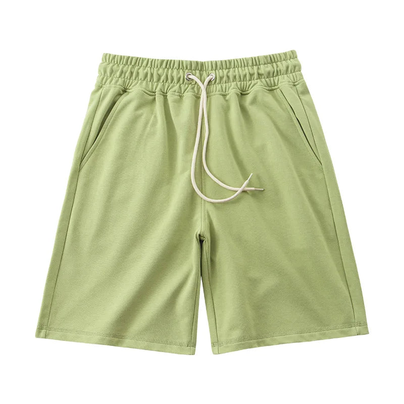 Custom Logo Terry Retro Hip Hop Men's Drawstring Shorts