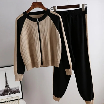 UNIKCOSA Velora Knit Cardigan And Pants Set Ankle Length 💫