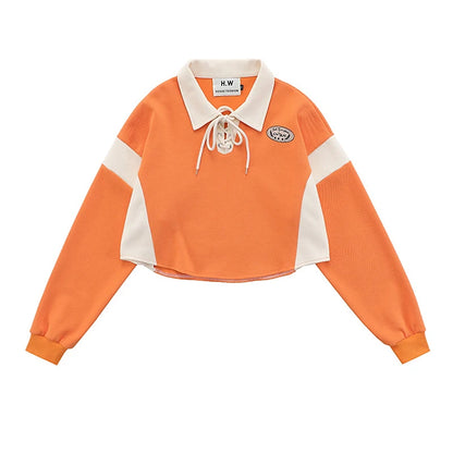 UNIKCOSA Velora Casual Crop Polo Top Streetwear Edition 💫