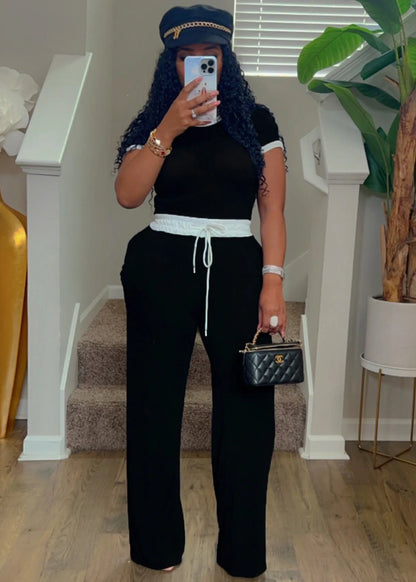 UNIKCOSA UrbanSoul Two-Piece Set Ribbed Top And Pants 💫