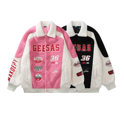 Fuzzy Sherpa Unisex Hoodie with Full Zip and Long Sleeves