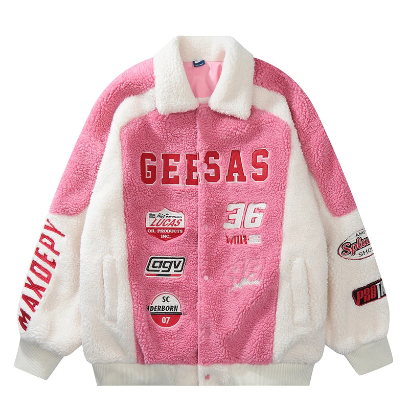 Fuzzy Sherpa Unisex Hoodie with Full Zip and Long Sleeves