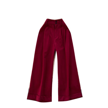 UNIKCOSA Women’s Winter Wide-Leg Pants – High-Waist Printed Outdoor Trousers (Casual Chic Edition)