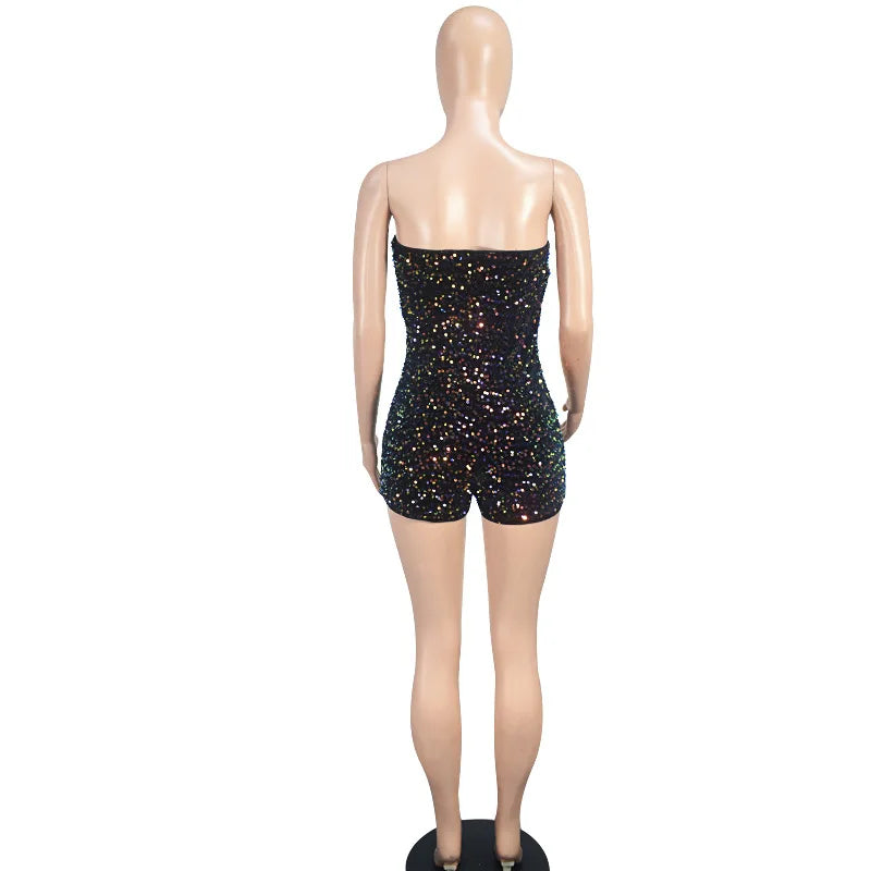 UNIKCOSA LuxeEase Sequin Party Playsuit Nightclub Edition 💫