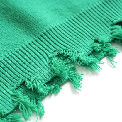 UNIKCOSA NoirFit Hand-Cut Letter Jacquard Sweater 💫