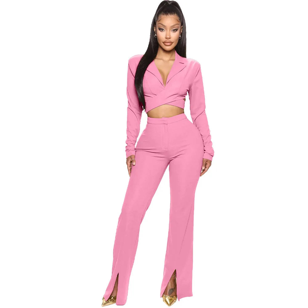 UNIKCOSA Women’s African Style Two-Piece Set – Strappy Top & Wide-Leg Pants Outfit (Casual Chic Edition)