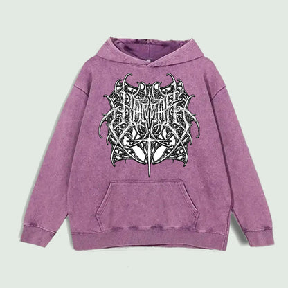 UNIKCOSA NoirFit Intricate Black Metal Graphic Hoodie 🖤