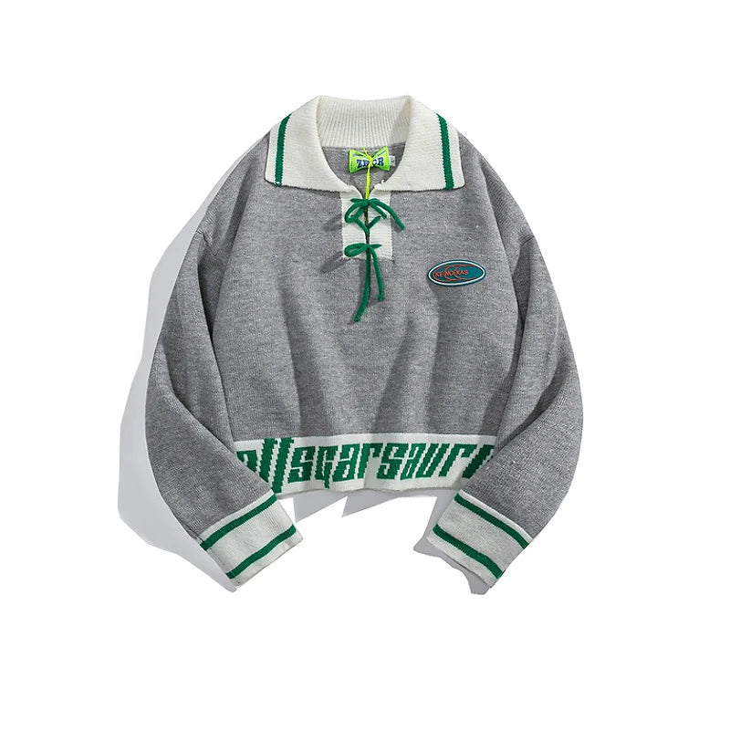 UNIKCOSA Velora Street Fashion Knitted Polo Sweater 💫