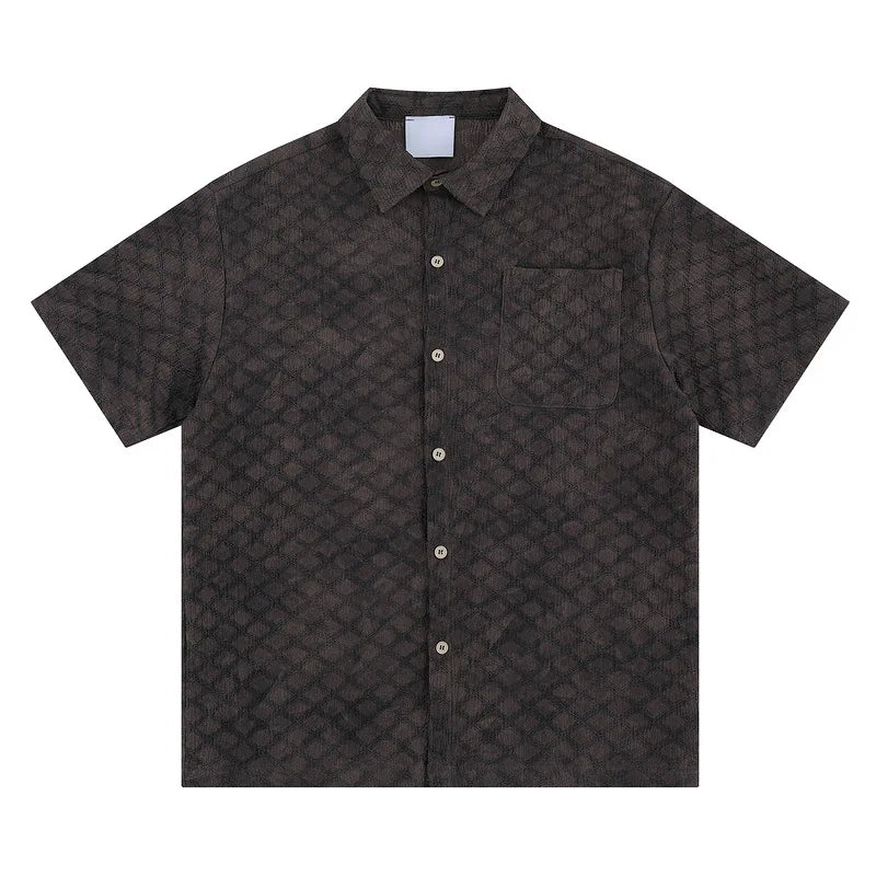 UNIKCOSA UrbanSoul Men Tie Dye Short Sleeve Shirt Floral 💫