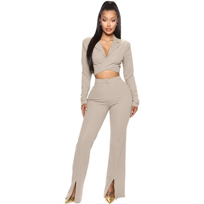 UNIKCOSA Women’s African Style Two-Piece Set – Strappy Top & Wide-Leg Pants Outfit (Casual Chic Edition)