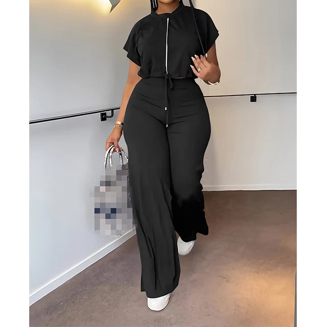 UNIKCOSA Velora Two-Piece Set Drawstring Top and Pants 💫