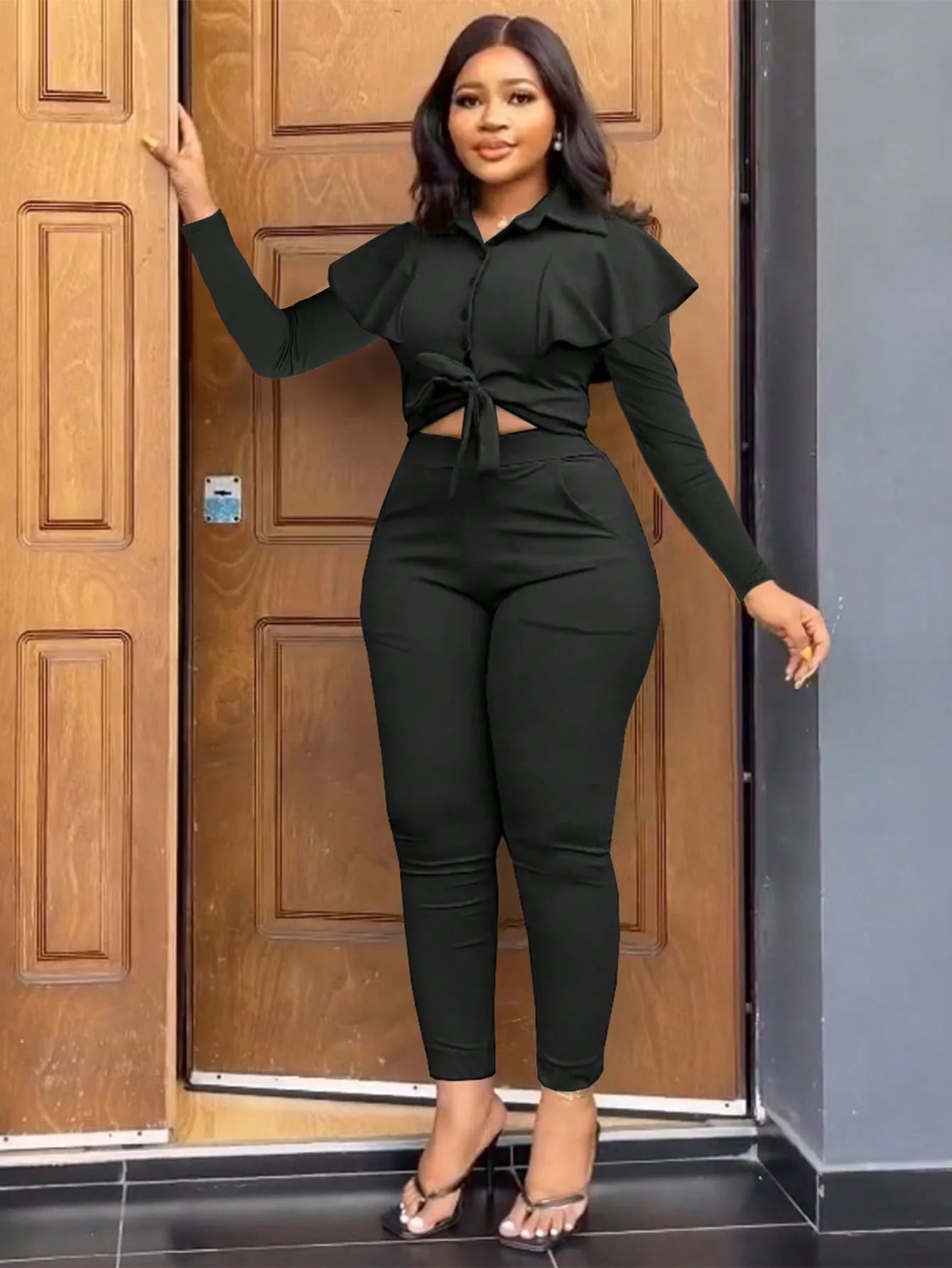 UNIKCOSA Velora Two Piece Set Summer Tracksuit Lace Up 🌸