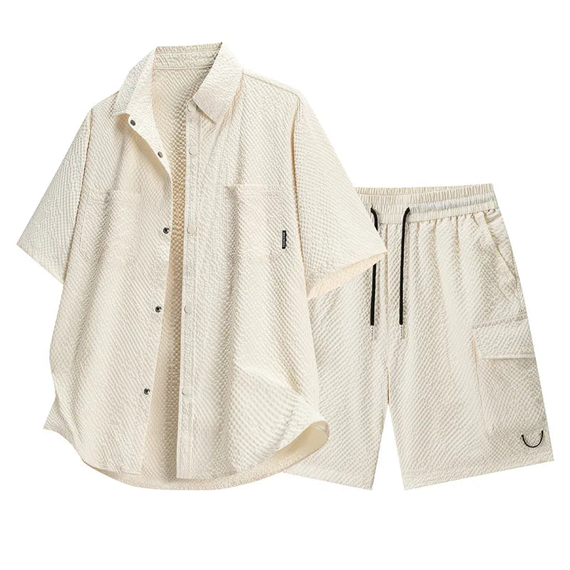 Quick-Dry Men's Short Sleeve & Shorts Set Summer Activewear