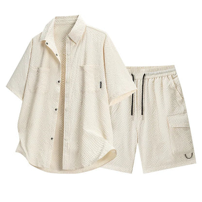 Quick-Dry Men's Short Sleeve & Shorts Set Summer Activewear