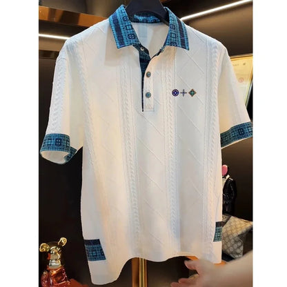 UNIKCOSA LuxeEase Mens Polo Tee Cotton Short Sleeve 💫