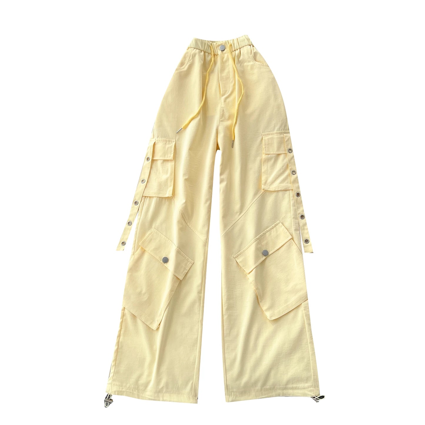 UNIKCOSA Women’s Spring Wide-Leg Pants – 2025 High-Waist Printed Outdoor Trousers with Pockets (Casual Chic Edition)