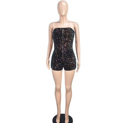 UNIKCOSA LuxeEase Sequin Party Playsuit Nightclub Edition 💫