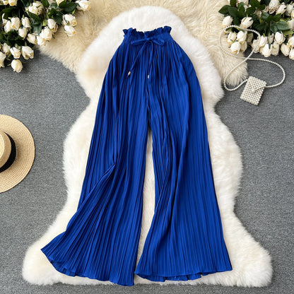 UNIKCOSA Women’s Summer High-Waist Tie Shorts – Loose Pleated Wide-Leg Casual Pants (Chic Edition)