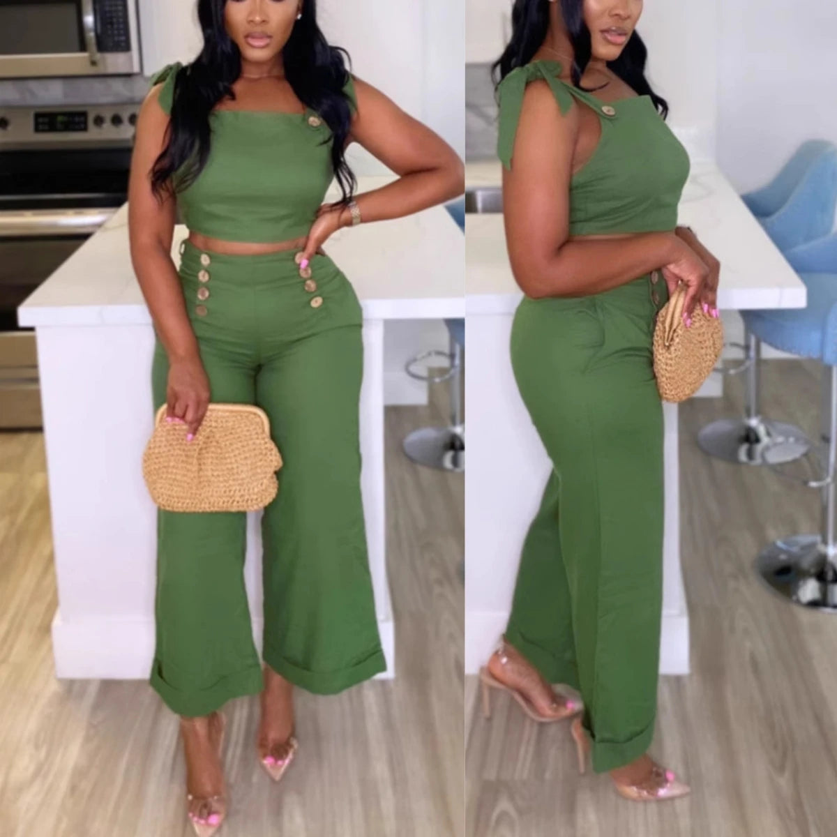 UNIKCOSA Velora Elegant Summer Two-Piece Set Office Ready 💫