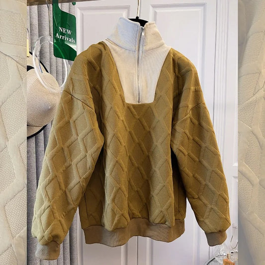 2025 Yellow Women's Autumn Loose Fit Slimming Hoodie