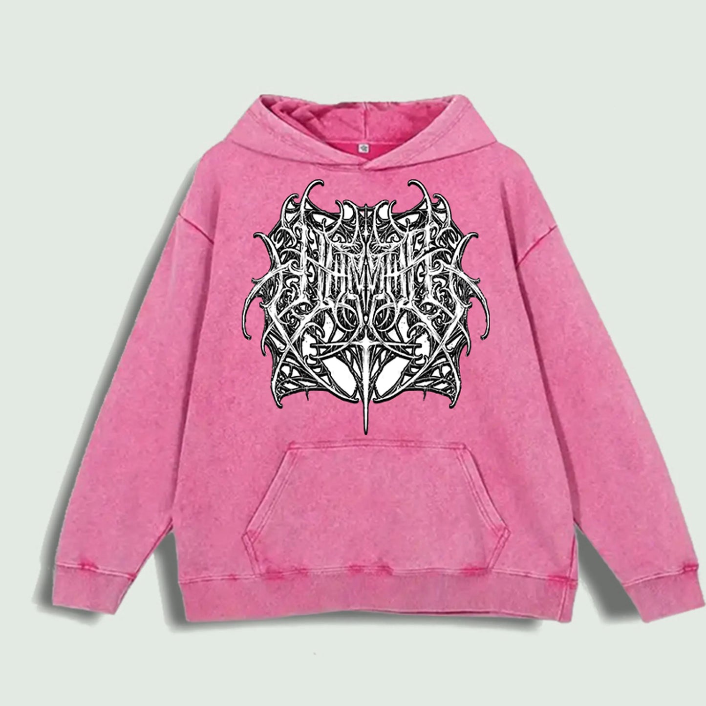 UNIKCOSA NoirFit Intricate Black Metal Graphic Hoodie 🖤