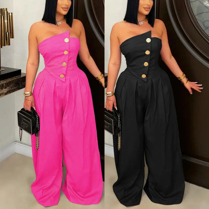 UNIKCOSA Velora Wide-Leg Jumpsuit Sleeveless One-Piece 💫