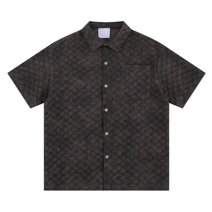 UNIKCOSA UrbanSoul Men Tie Dye Short Sleeve Shirt Floral 💫