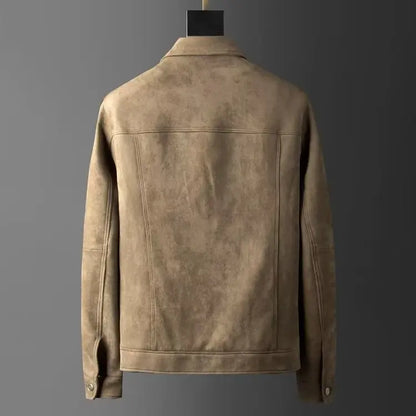 Premium Light Luxury Stretch Suede Jacket for Men
