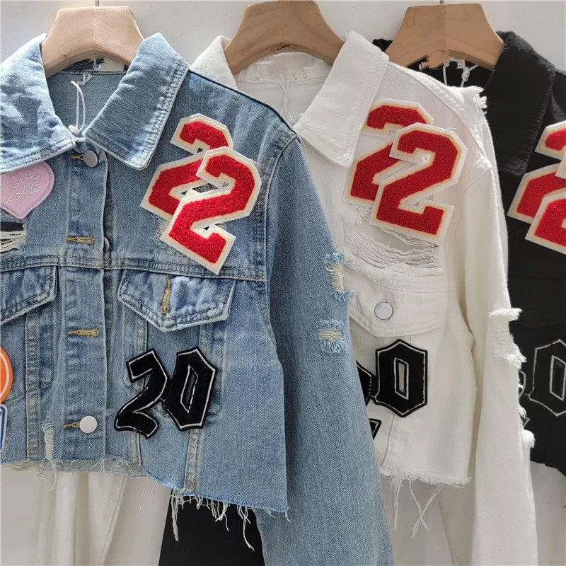 Trendy Women's Denim Jacket Casual Cute Fashionable Lightweight Style