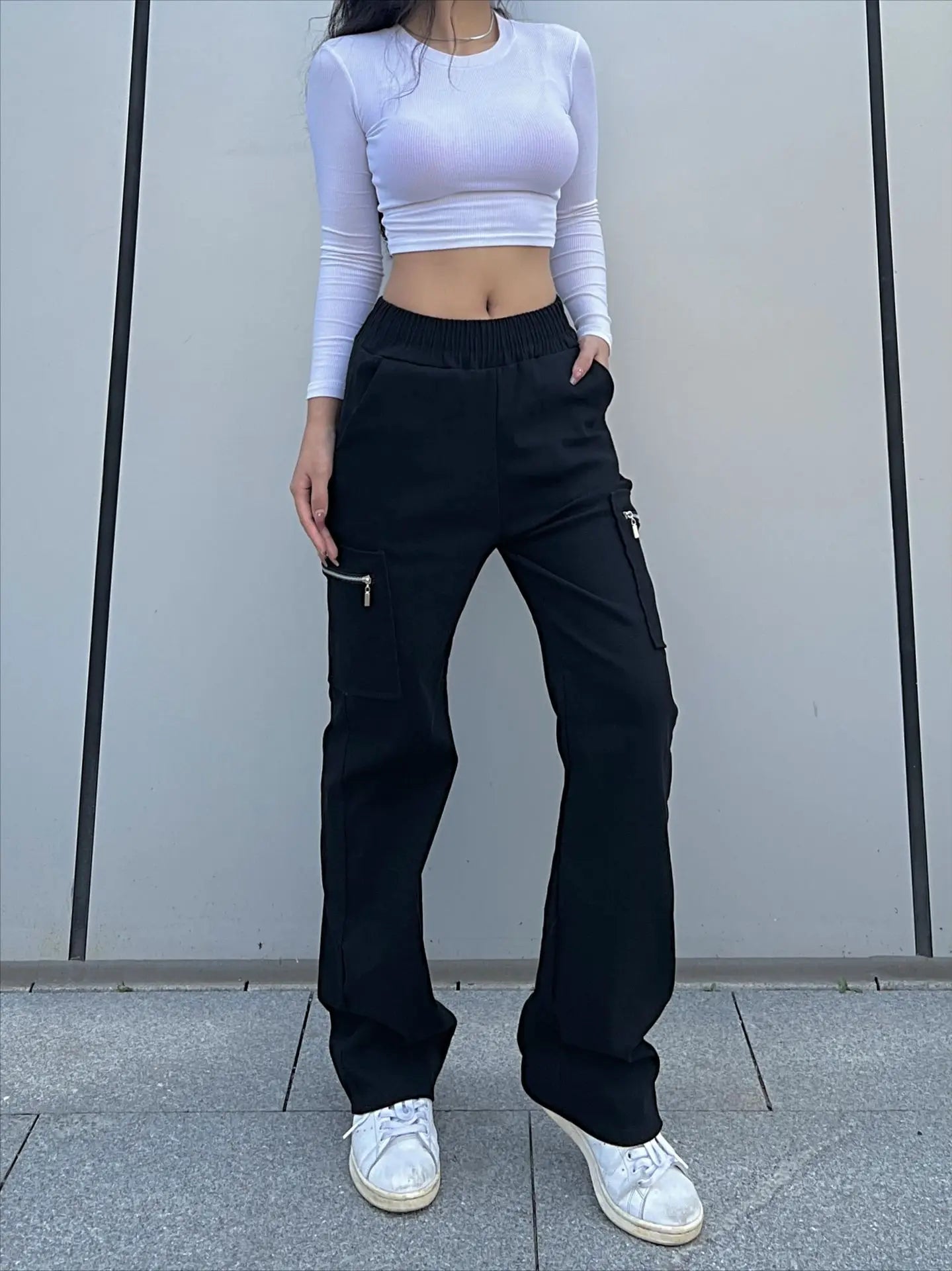 UNIKCOSA Velora Y2K Cargo Pants Multi Pocket Streetwear 💫