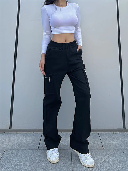 UNIKCOSA Velora Y2K Cargo Pants Multi Pocket Streetwear 💫