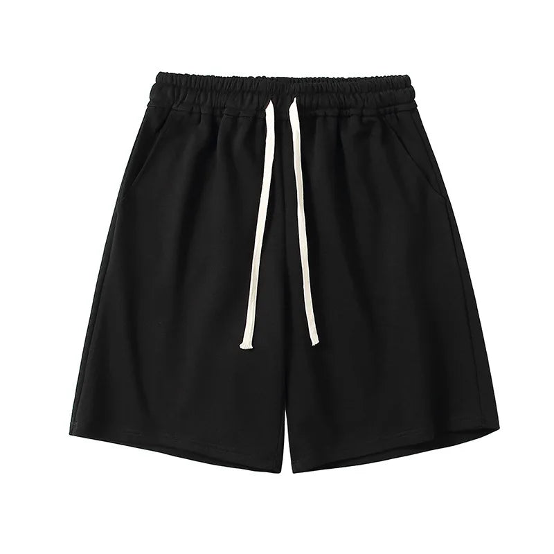 Vintage Hip Hop Men's Drawstring Shorts with Digital Print