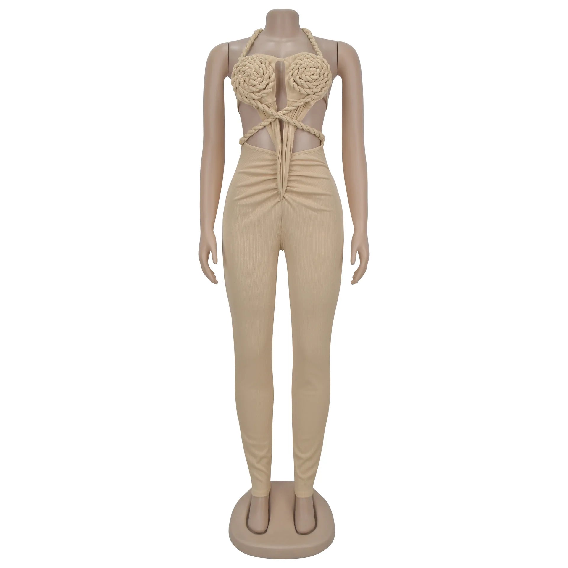 GX7489 Fashion 2025 Clothing Vendor Sexy Halter Sleeveless Jumpsuit