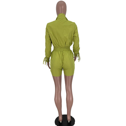 UNIKCOSA Velora Patchwork Cargo Jumpsuit Drawstring Waist 💫