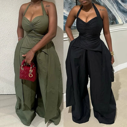 UNIKCOSA Velora Wide Leg Jumpsuit Irregular Tube Design 💫