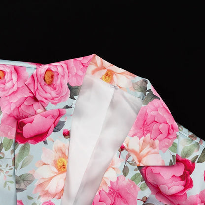 UNIKCOSA Women’s Floral Print Coord Set – Long Sleeve Crop Blazer & Mini Skort 2-Piece Outfit (2025 Edition)