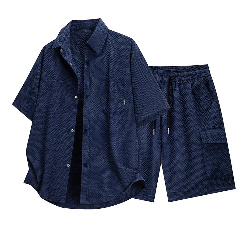 Quick-Dry Men's Short Sleeve & Shorts Set Summer Activewear