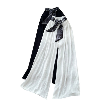 UNIKCOSA Women’s Summer Wide-Leg Pants – 2025 High-Waist Printed Long Outdoor Trousers (Casual Chic Edition)