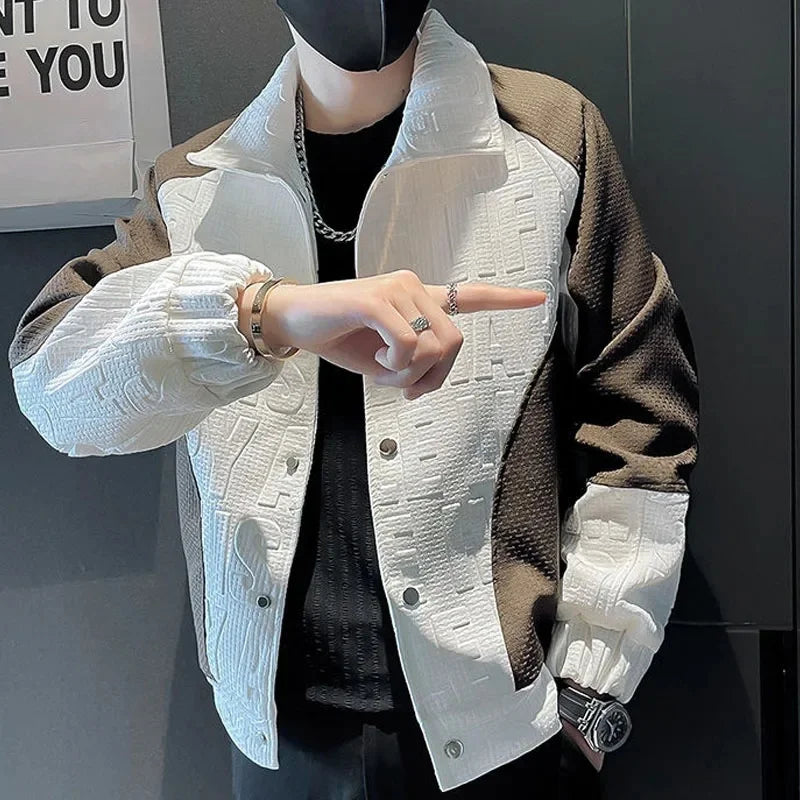 UNIKCOSA UrbanSoul Mens Polo Coat Jacket Outerwear 💫