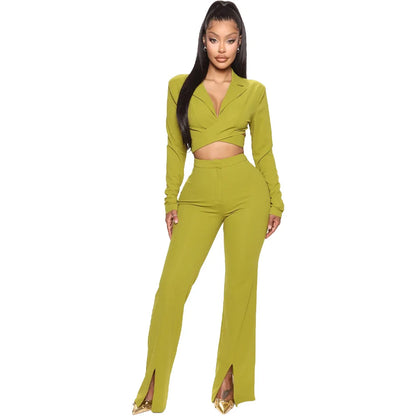 UNIKCOSA Women’s African Style Two-Piece Set – Strappy Top & Wide-Leg Pants Outfit (Casual Chic Edition)