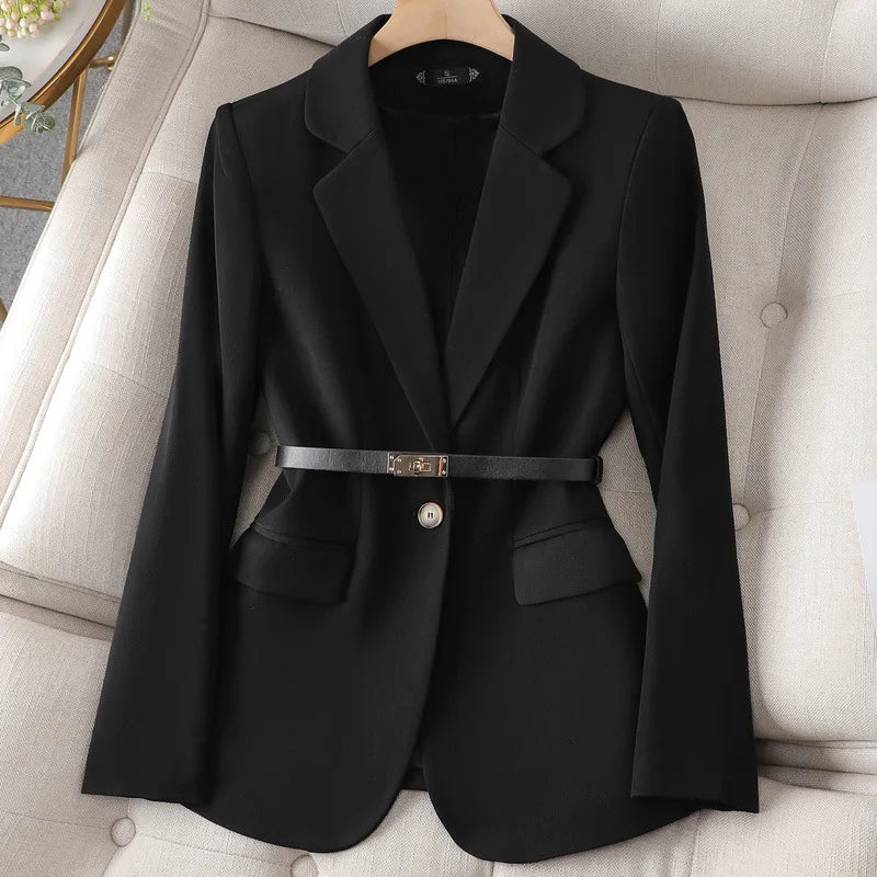 UNIKCOSA Zen Suit Coat With Belted Lapel V Neck For Office 🌆