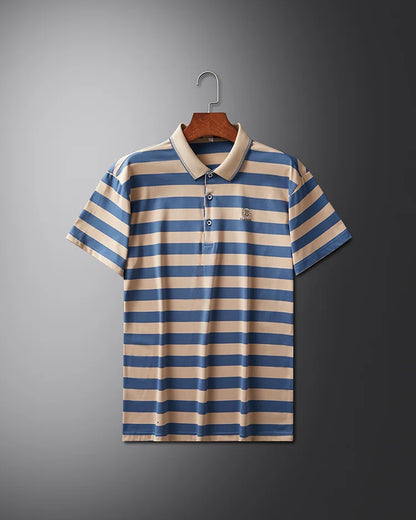 UNIKCOSA NoirFit Striped Polo Yarn Dyed Short Sleeve 💫