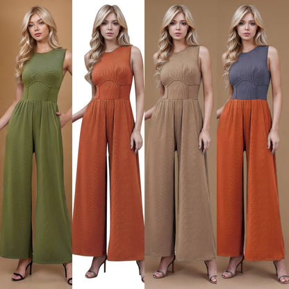 UNIKCOSA Velora Summer Jumpsuit Sleek Sleeveless Zipper 💫